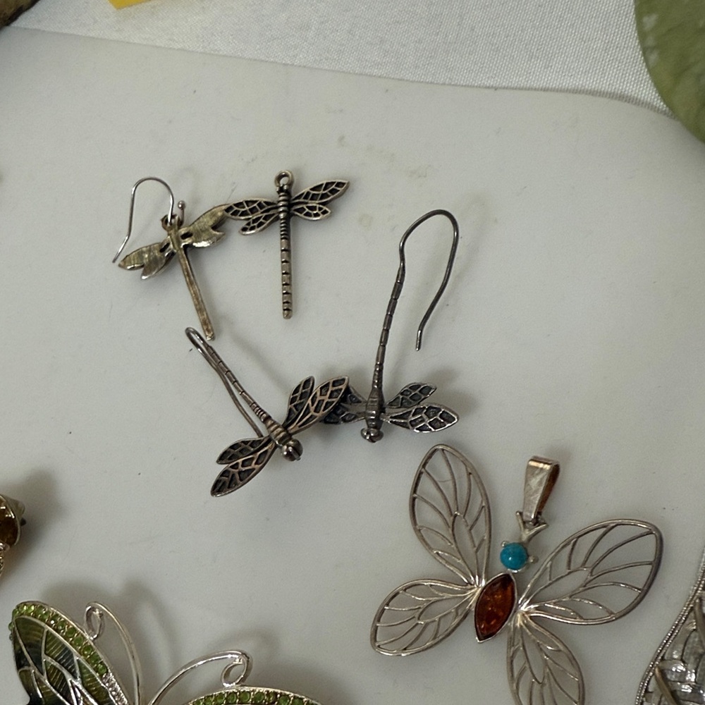 Dragonfly & Butterfly brooches vintage & modern - Picture 13 of 13